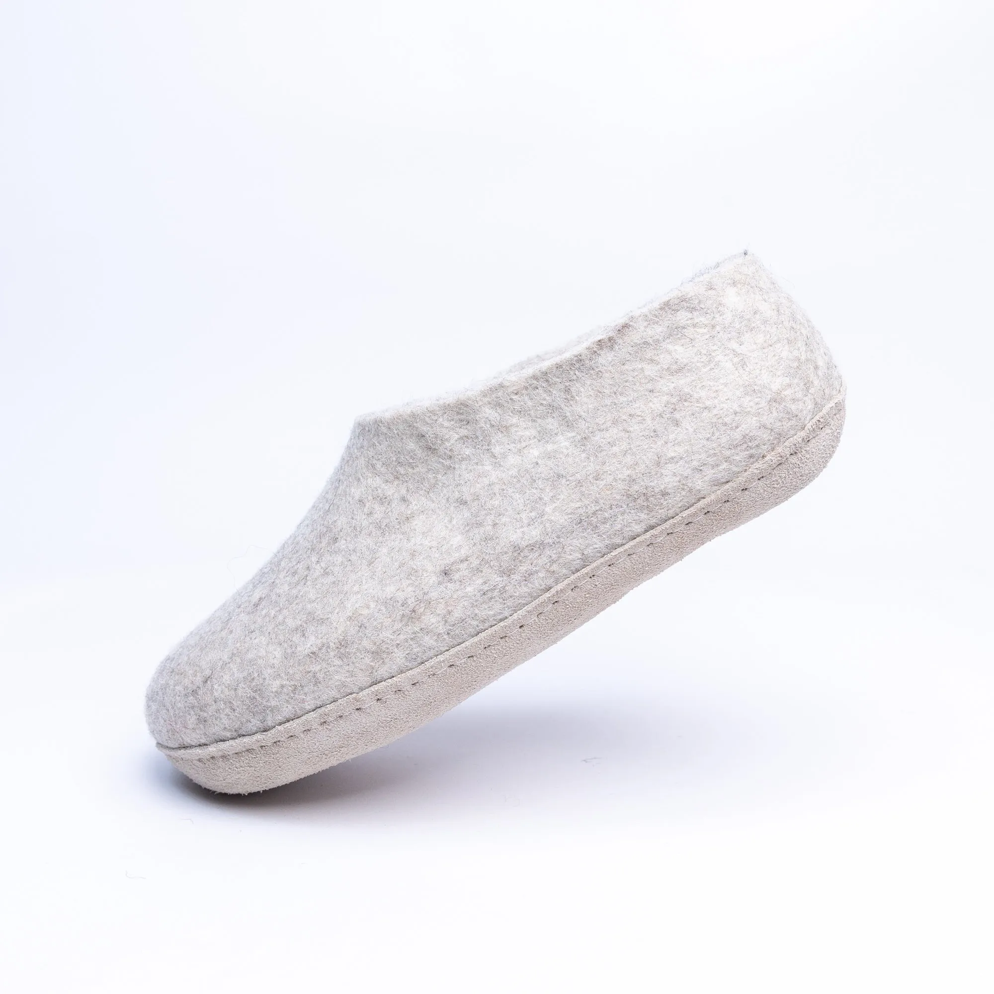 Marbled Tan Wool Felt Ankle Boot for Men & Women