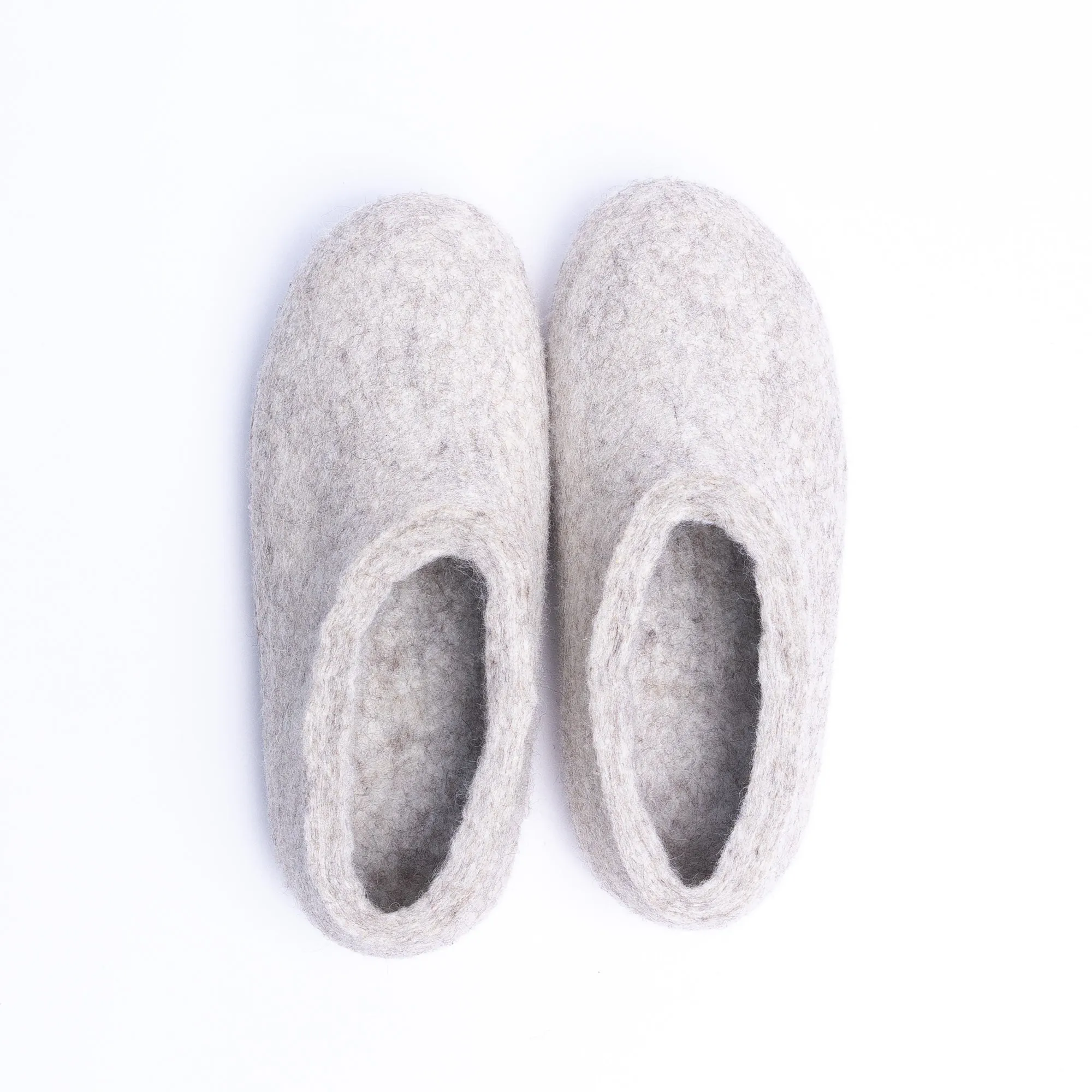 Marbled Tan Wool Felt Ankle Boot for Men & Women