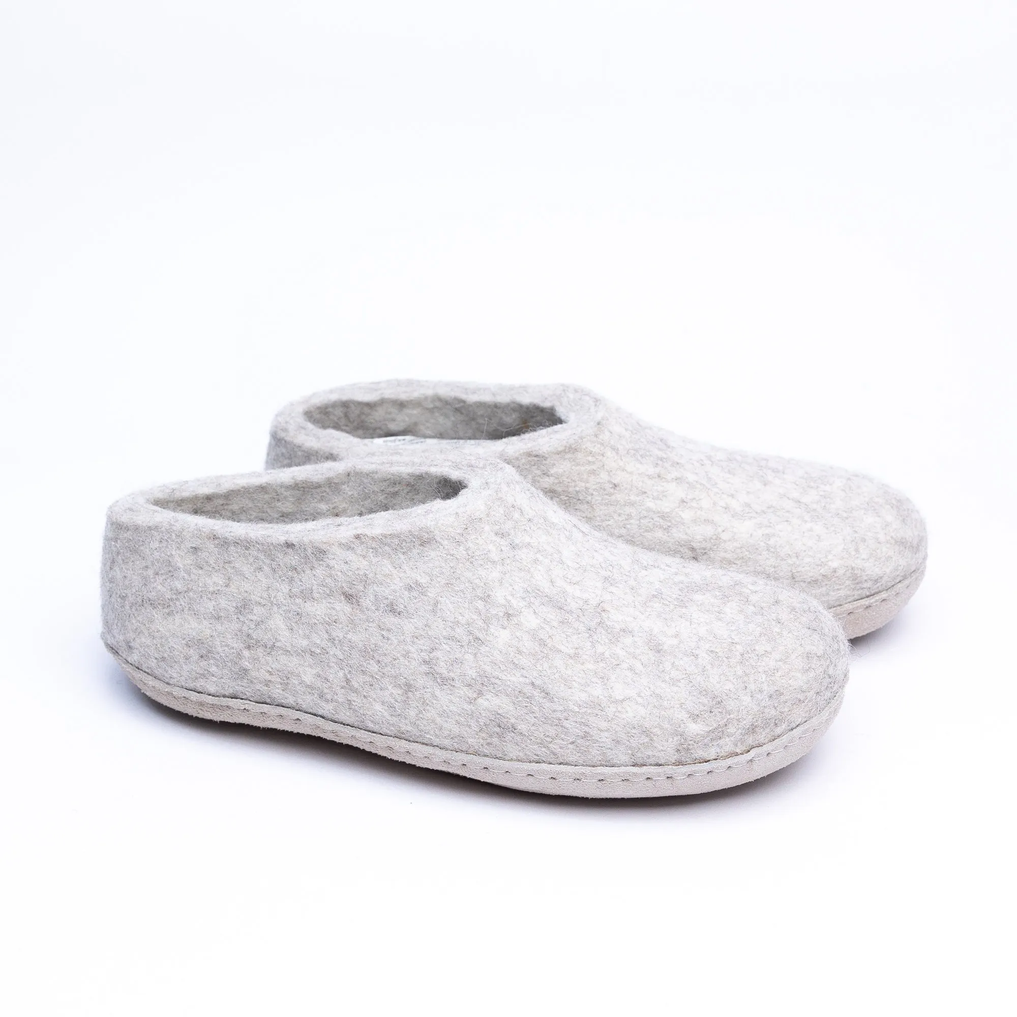 Marbled Tan Wool Felt Ankle Boot for Men & Women