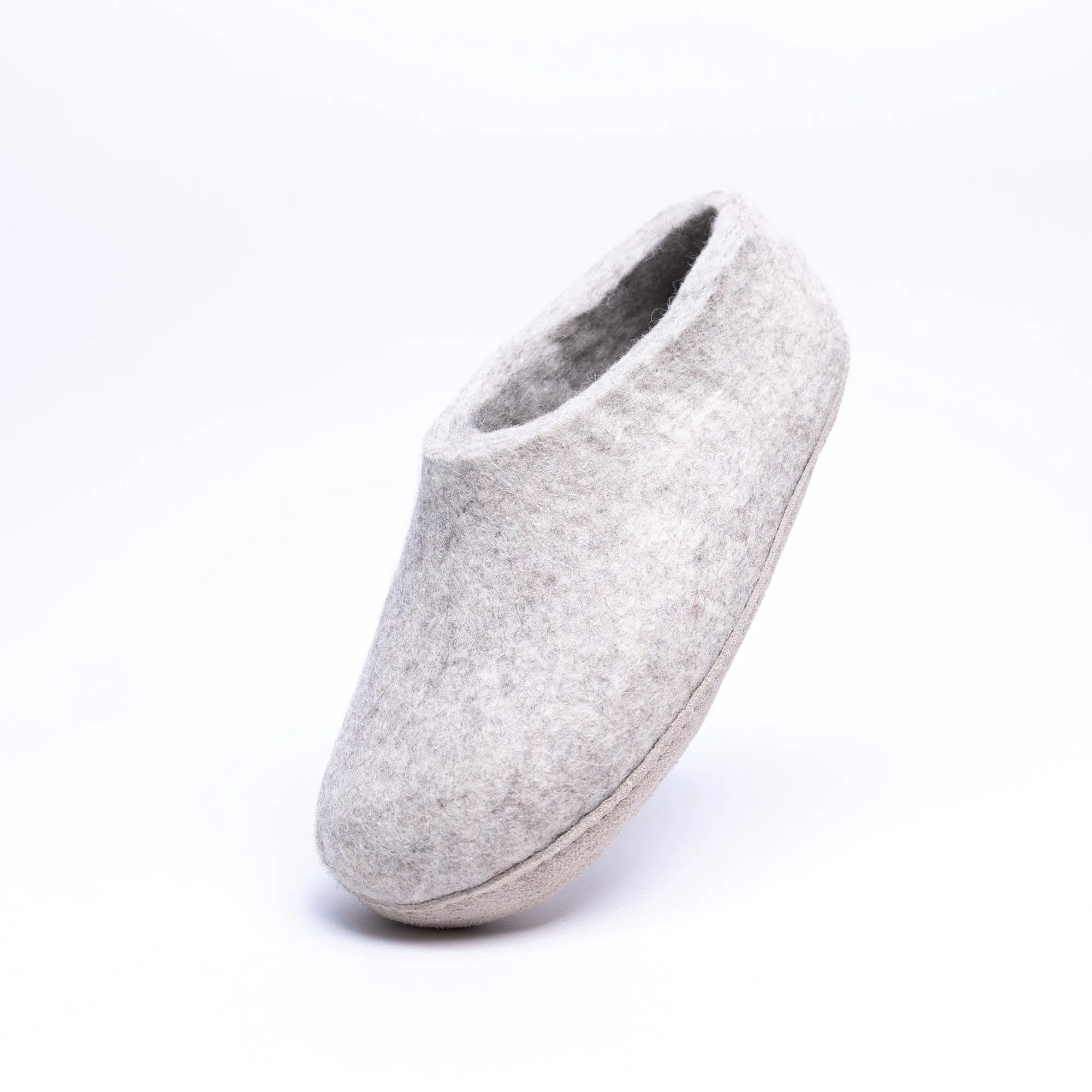 Marbled Tan Wool Felt Ankle Boot for Men & Women