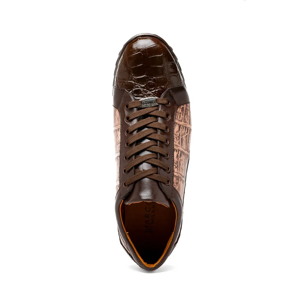 Marco Di Milano Cairo in Brown / Orix Alligator Sneakers
