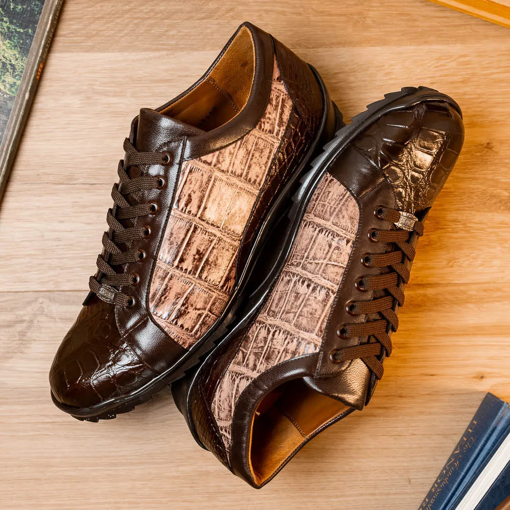 Marco Di Milano Cairo in Brown / Orix Alligator Sneakers