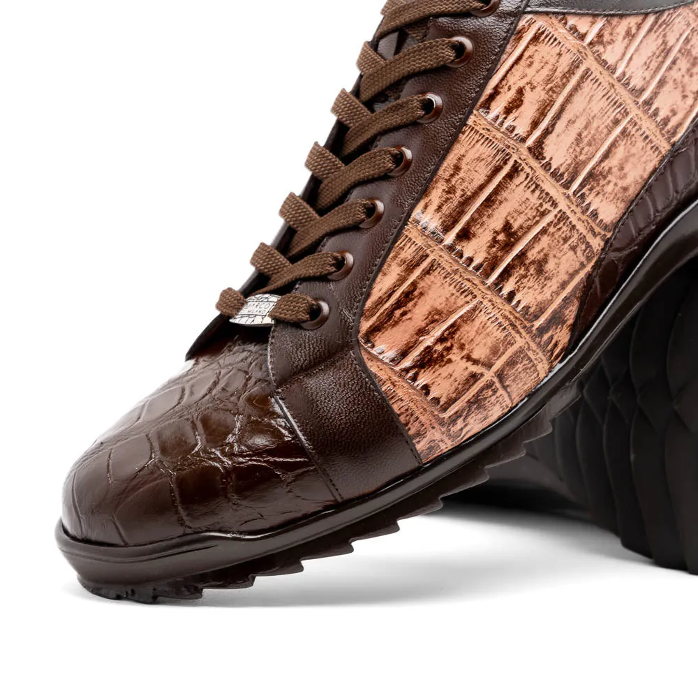 Marco Di Milano Cairo in Brown / Orix Alligator Sneakers