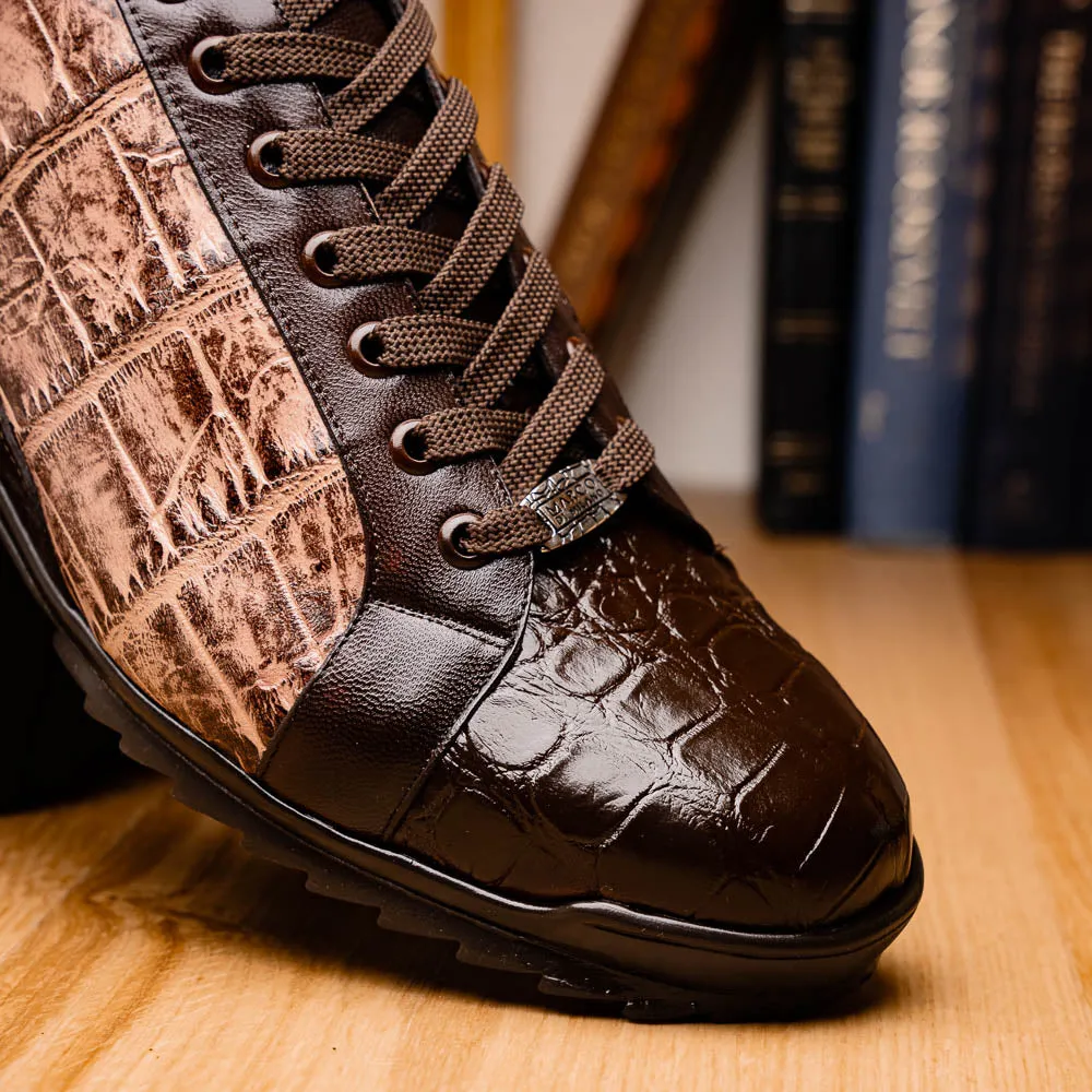 Marco Di Milano Cairo in Brown / Orix Alligator Sneakers