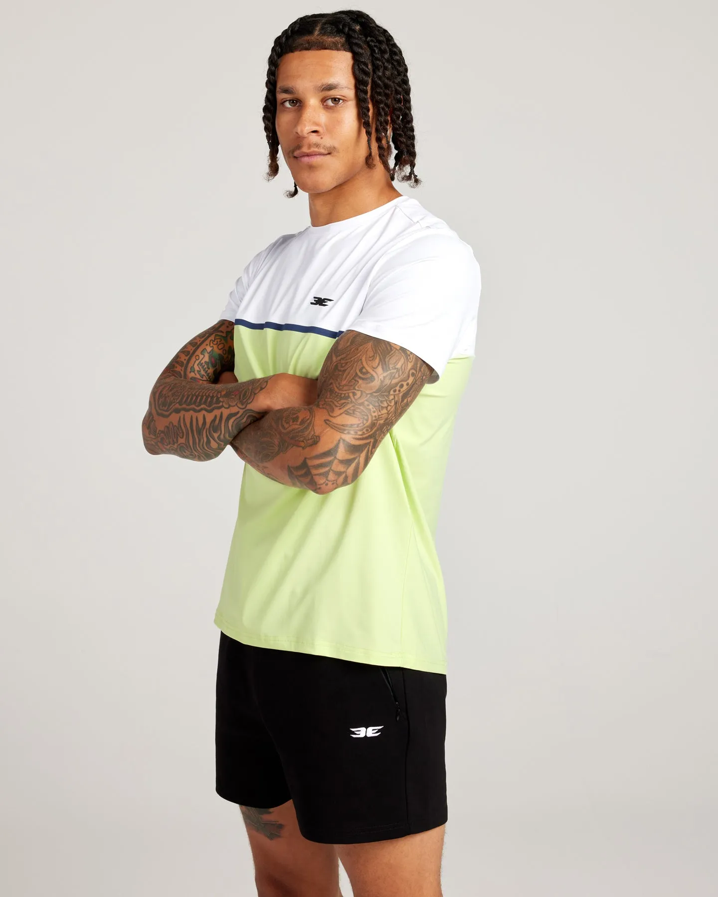 Men's Ace V3 Split Tee - White / Lime