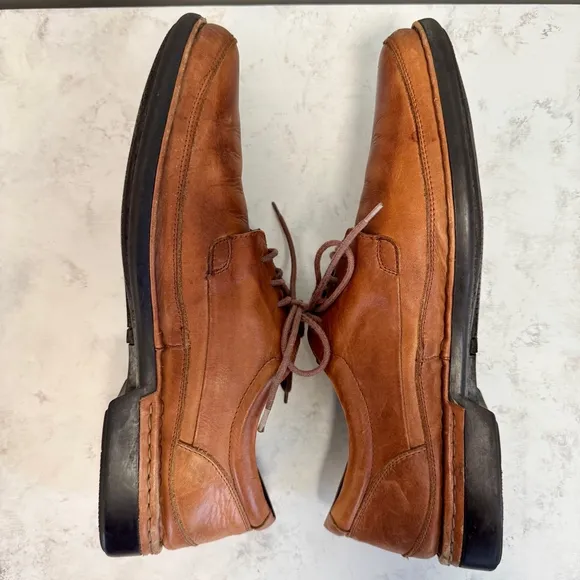 Men's Pikolinos Oviedo Calfskin Leather Lace Up Derby Shoes Size 13 US 47 Tan
