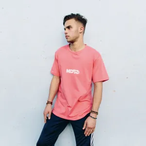 MIDFLD Brush Logo T-Shirt - Coral