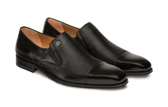 Milani Calfskin/deerskin Black By Mezlan Made In Spain Brand