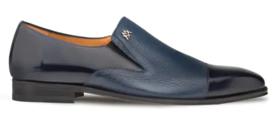 Milani Calfskin/deerskin  Blue By Mezlan Made In Spain Brand