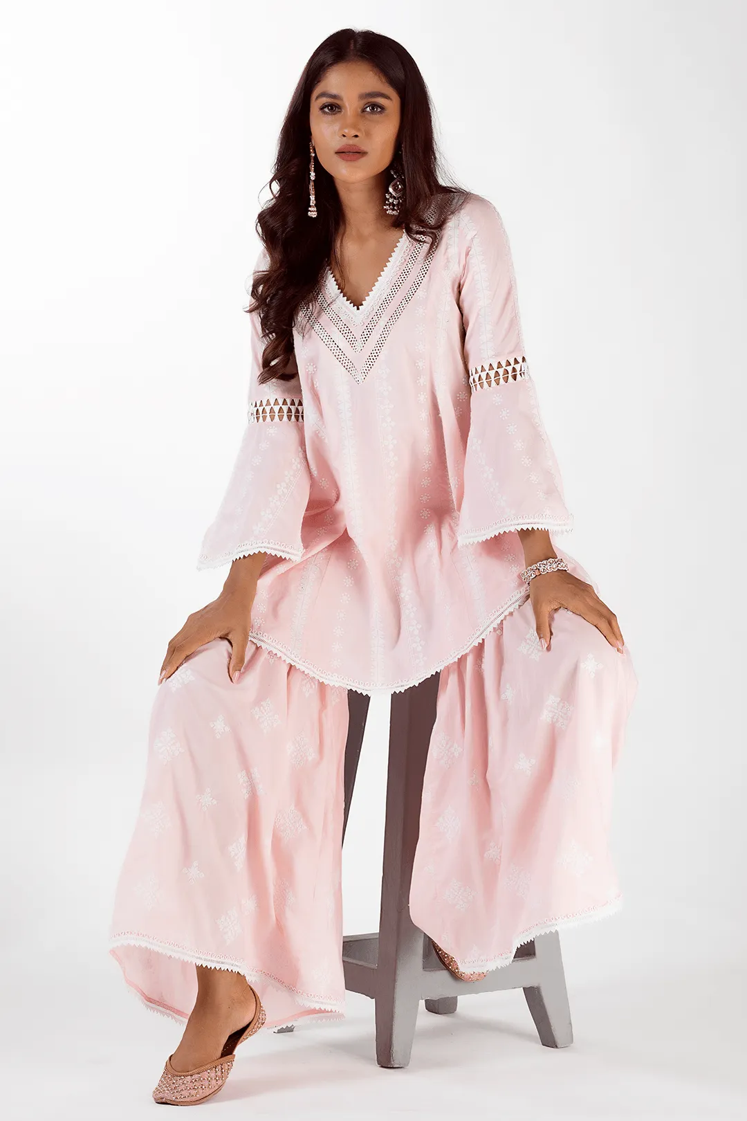 Mulmul Cotton Arlo Pink Kurta