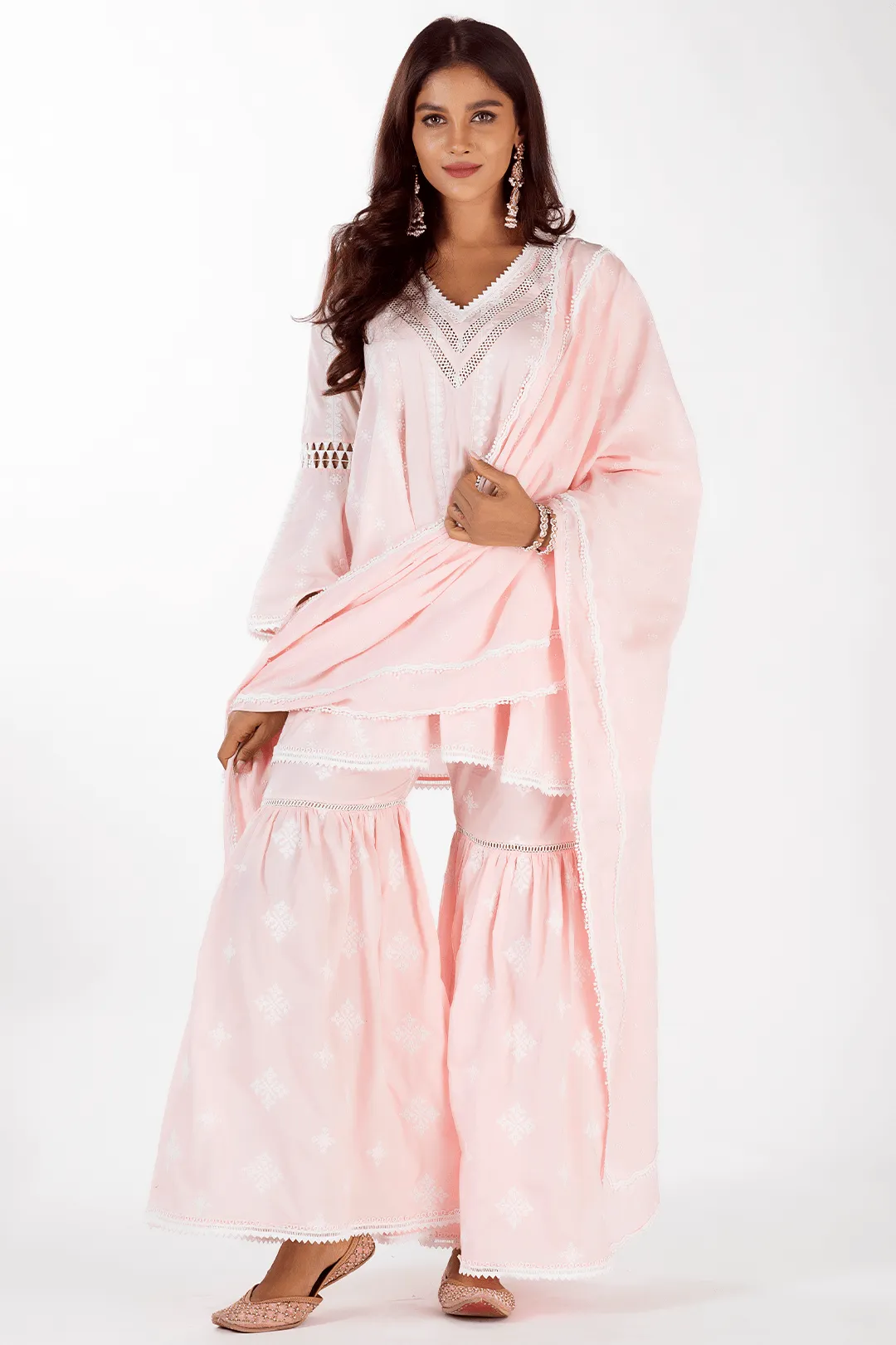 Mulmul Cotton Arlo Pink Kurta