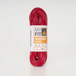 Myfit Waxed Pro Laces - Red/White Stripes