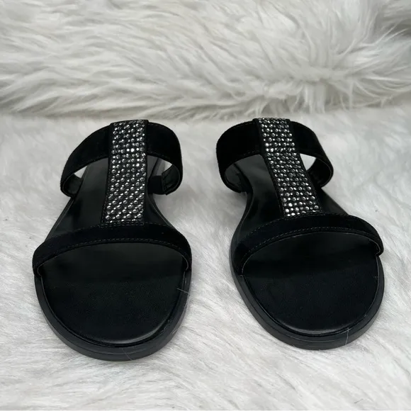 Naturalizer Farica Slide Sandals Embellished Black Size 9M