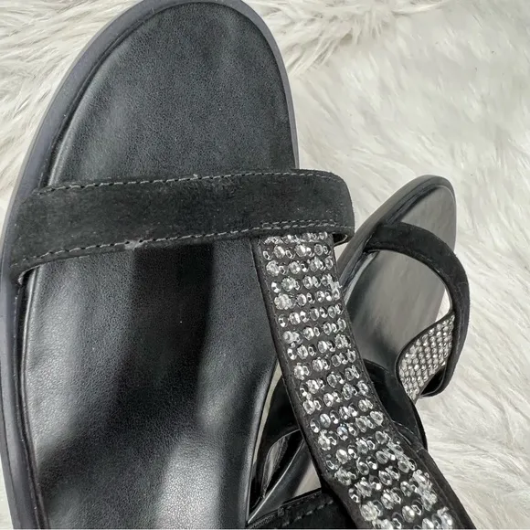 Naturalizer Farica Slide Sandals Embellished Black Size 9M