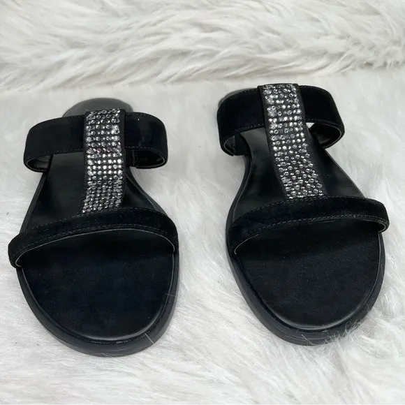 Naturalizer Farica Slide Sandals Embellished Black Size 9M