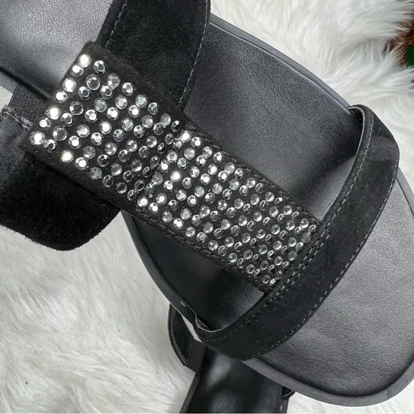 Naturalizer Farica Slide Sandals Embellished Black Size 9M