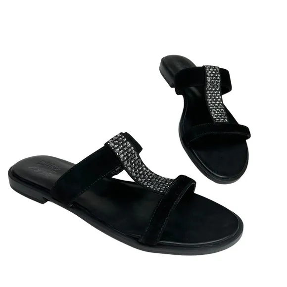 Naturalizer Farica Slide Sandals Embellished Black Size 9M