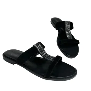 Naturalizer Farica Slide Sandals Embellished Black Size 9M