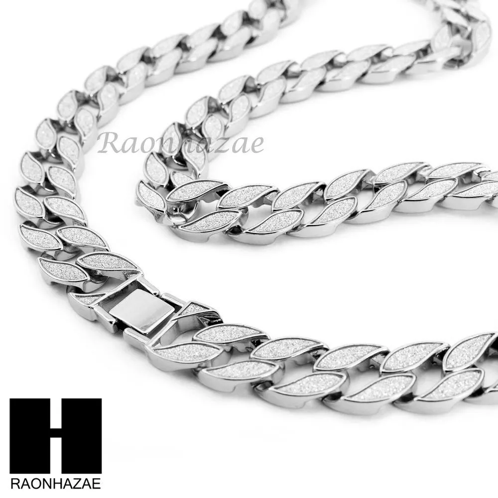 Nefertiti Pendant 16" Choker 18" Tennis 30" Miami Cuban Chain Set 18S