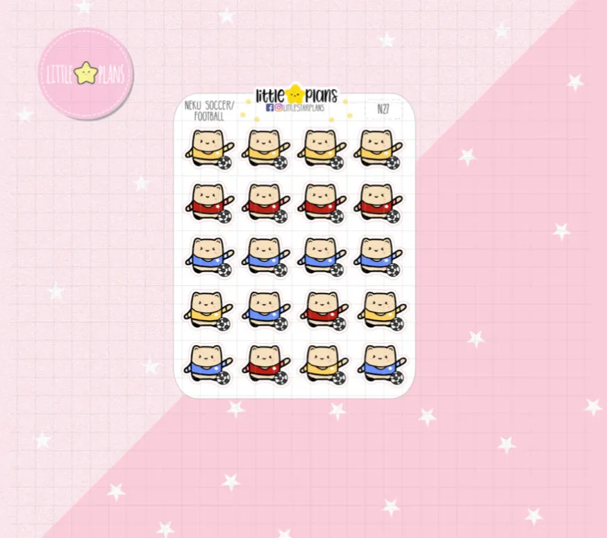 Neku - Lets Play Soccer / Football, Team Planner Stickers
