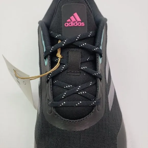 NEW Adidas EQ21 Run Girls Size 6Y Womens Sz 7 Black Pink Blue Sneaker Shoes