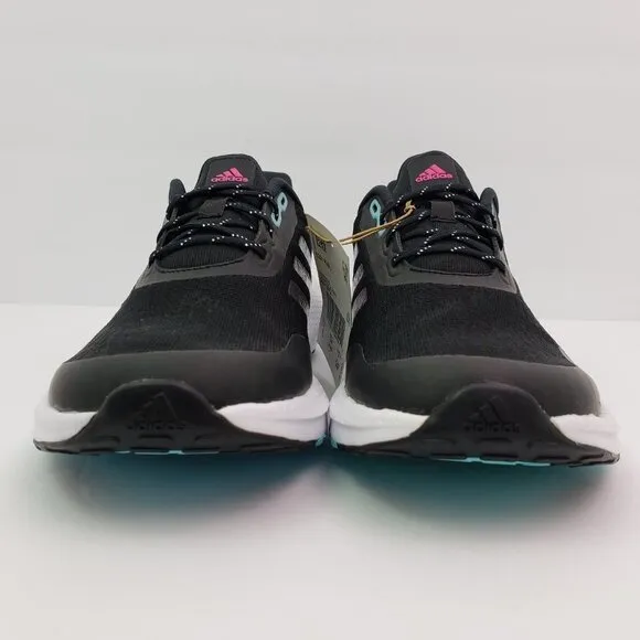 NEW Adidas EQ21 Run Girls Size 6Y Womens Sz 7 Black Pink Blue Sneaker Shoes