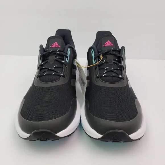 NEW Adidas EQ21 Run Girls Size 6Y Womens Sz 7 Black Pink Blue Sneaker Shoes
