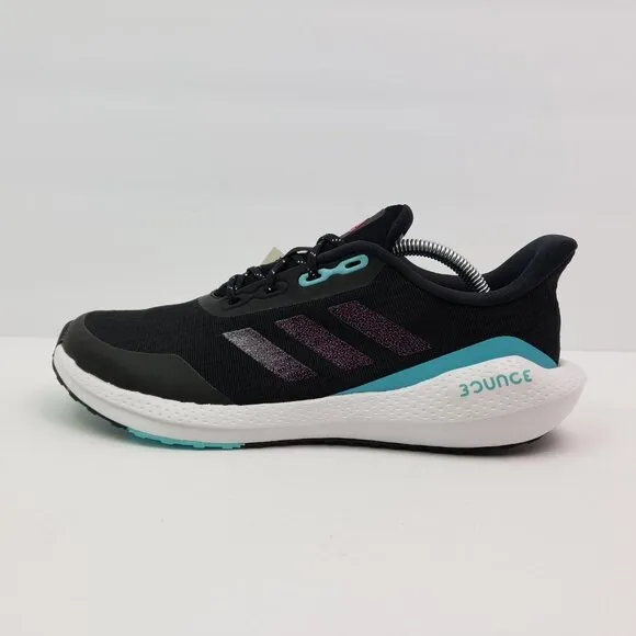 NEW Adidas EQ21 Run Girls Size 6Y Womens Sz 7 Black Pink Blue Sneaker Shoes