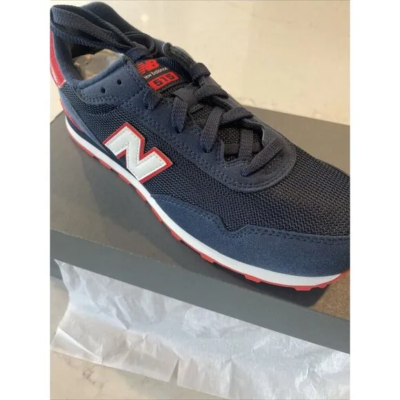 New Balance 515 V1‎ Lace-up Suede Sneaker Navy/True Red, 6 Big Kid / 7.5 Women's
