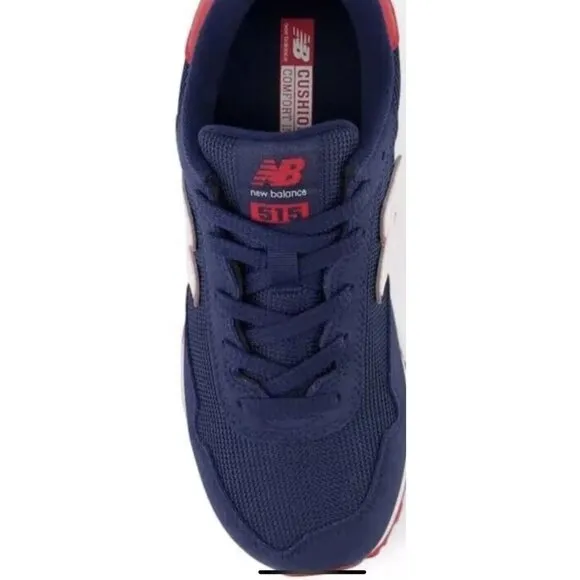 New Balance 515 V1‎ Lace-up Suede Sneaker Navy/True Red, 6 Big Kid / 7.5 Women's