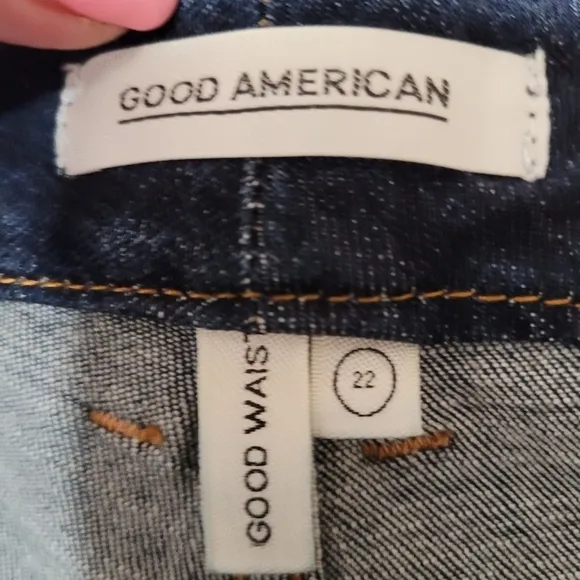 New Good American Ultra High Rise Good Waist Ankle Length Jeans Size 22