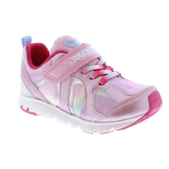 NEW TSUKIHOSHI girl's rainbow sneakers in rose/pink