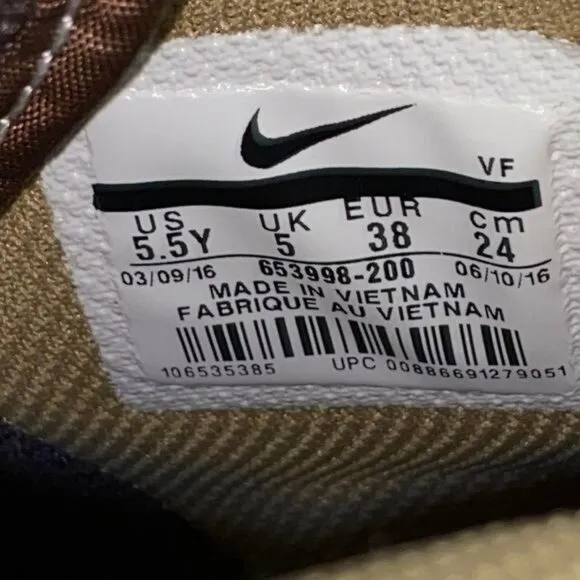 Nike Air Force 1 High ‘Baroque Brown’ Size 5.5Y Boys / Women’s 7