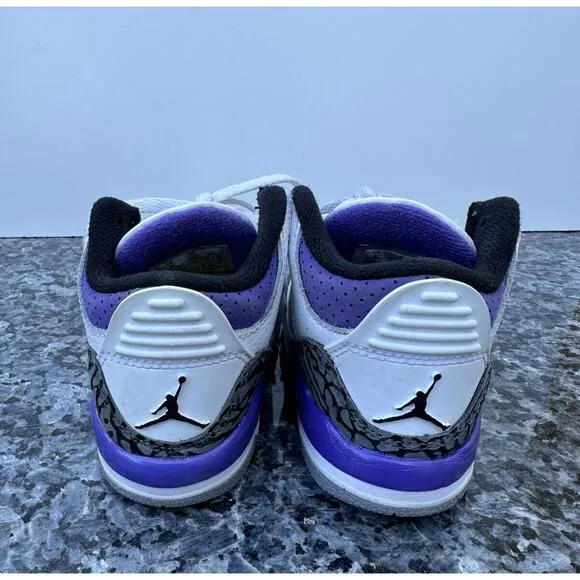 Nike Air Jordan 3 Retro TD 'Dark Iris' 2022 DM0968-105 Toddler Size 8C