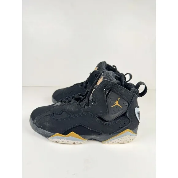 Nike Air Jordan True Flight Kids Shoes Black Athletic Sneakers US 1Y 343796-070