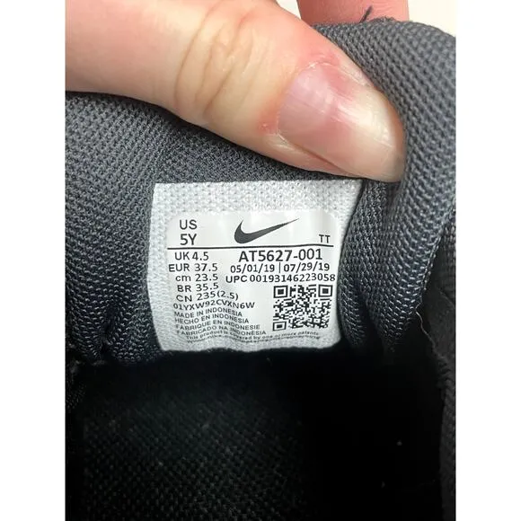 NIKE AT5627-001 Air Max 200 (GS) Triple All Black Running Shoes Unisex Kid's 5Y