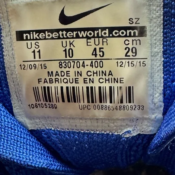 Nike Tennis Classic Ultra Flyknit Cork Royal Deep Blue 830704-400 Men's Size 11