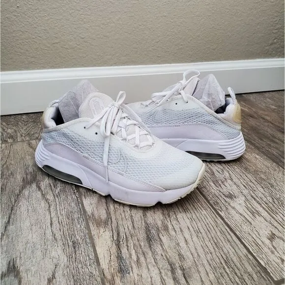 Nike Air Max 2090 White/Wolf Grey/Pure Platinum Casual Sneakers Size 3Y