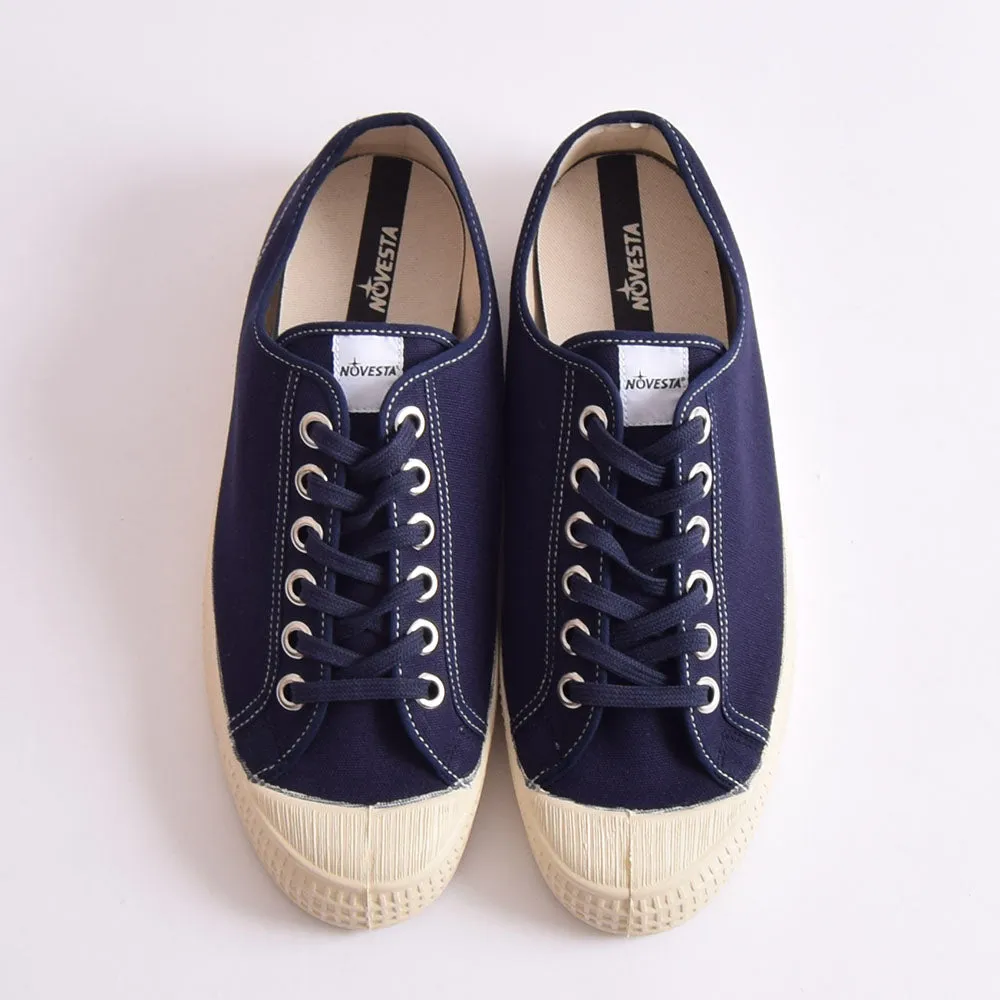 Novesta Star Master Navy Contrast Stitching Ecru Shoes