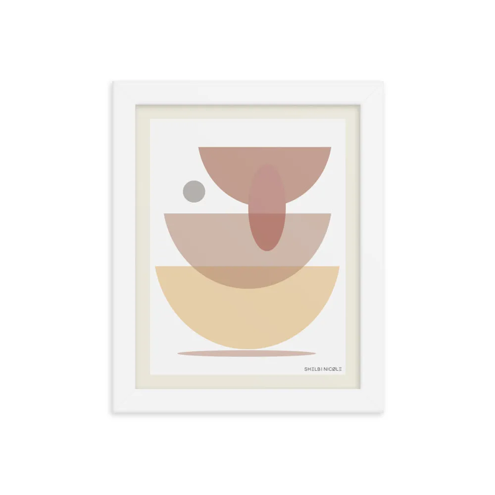 Nude Bowl Stack Framed Print by Shelbi Nicole