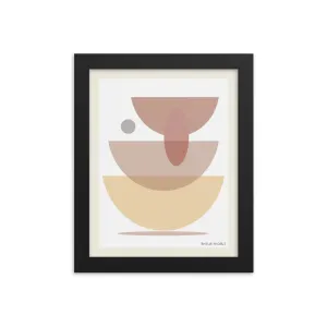 Nude Bowl Stack Framed Print by Shelbi Nicole