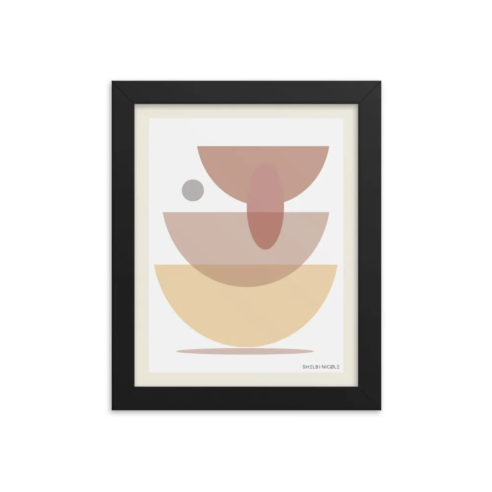 Nude Bowl Stack Framed Print by Shelbi Nicole