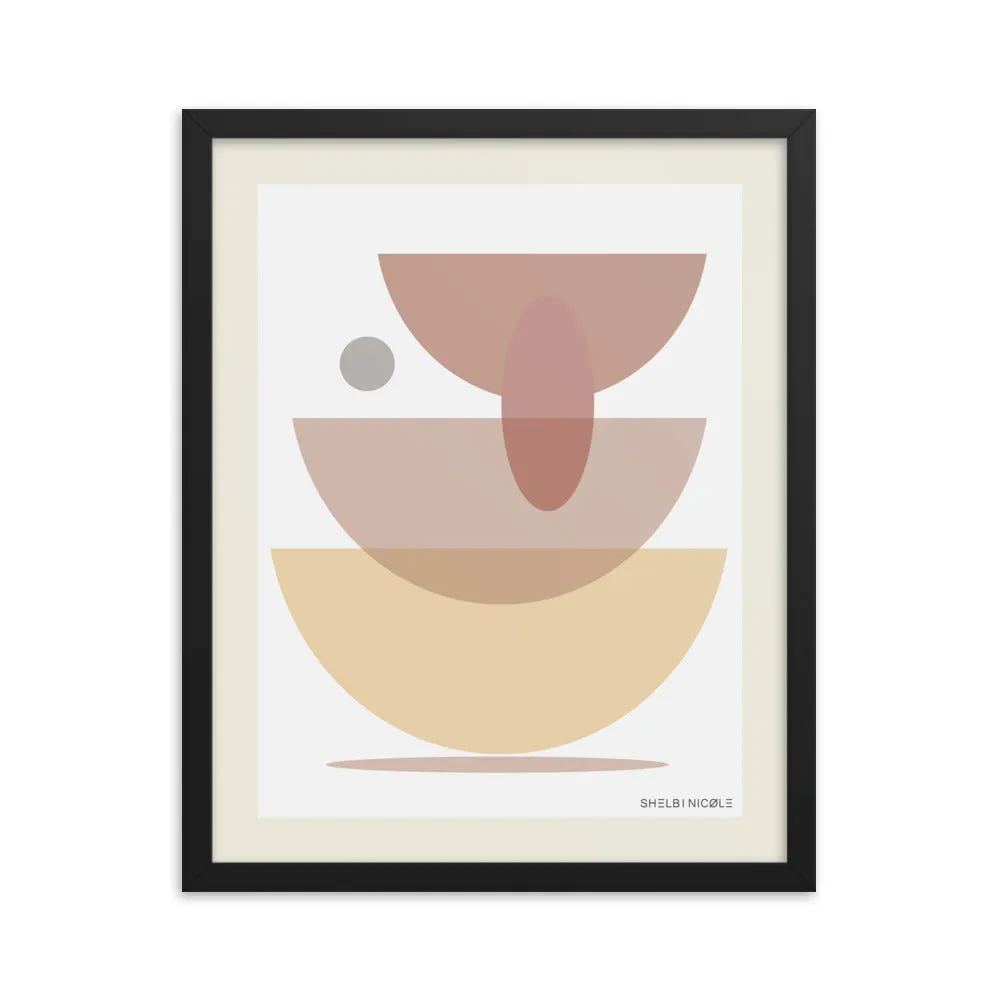 Nude Bowl Stack Framed Print by Shelbi Nicole