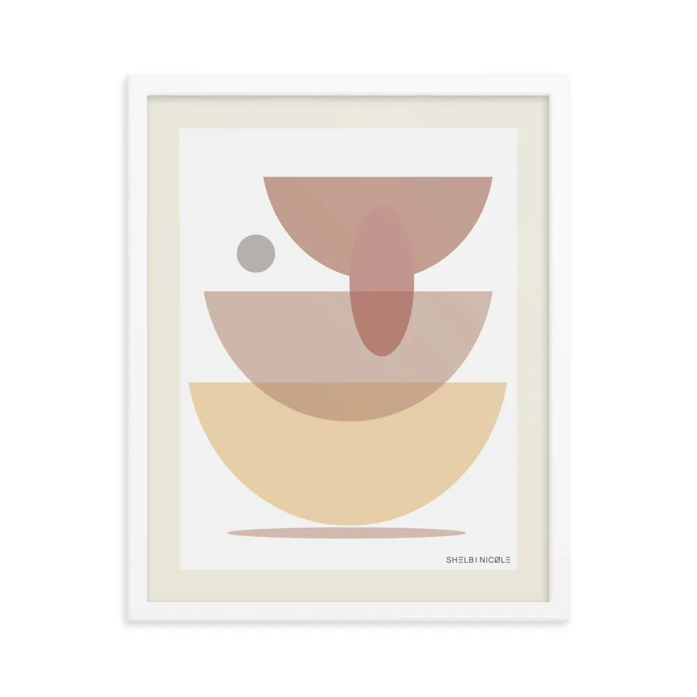 Nude Bowl Stack Framed Print by Shelbi Nicole