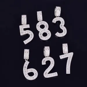 Number charm, bling number charm , number chain