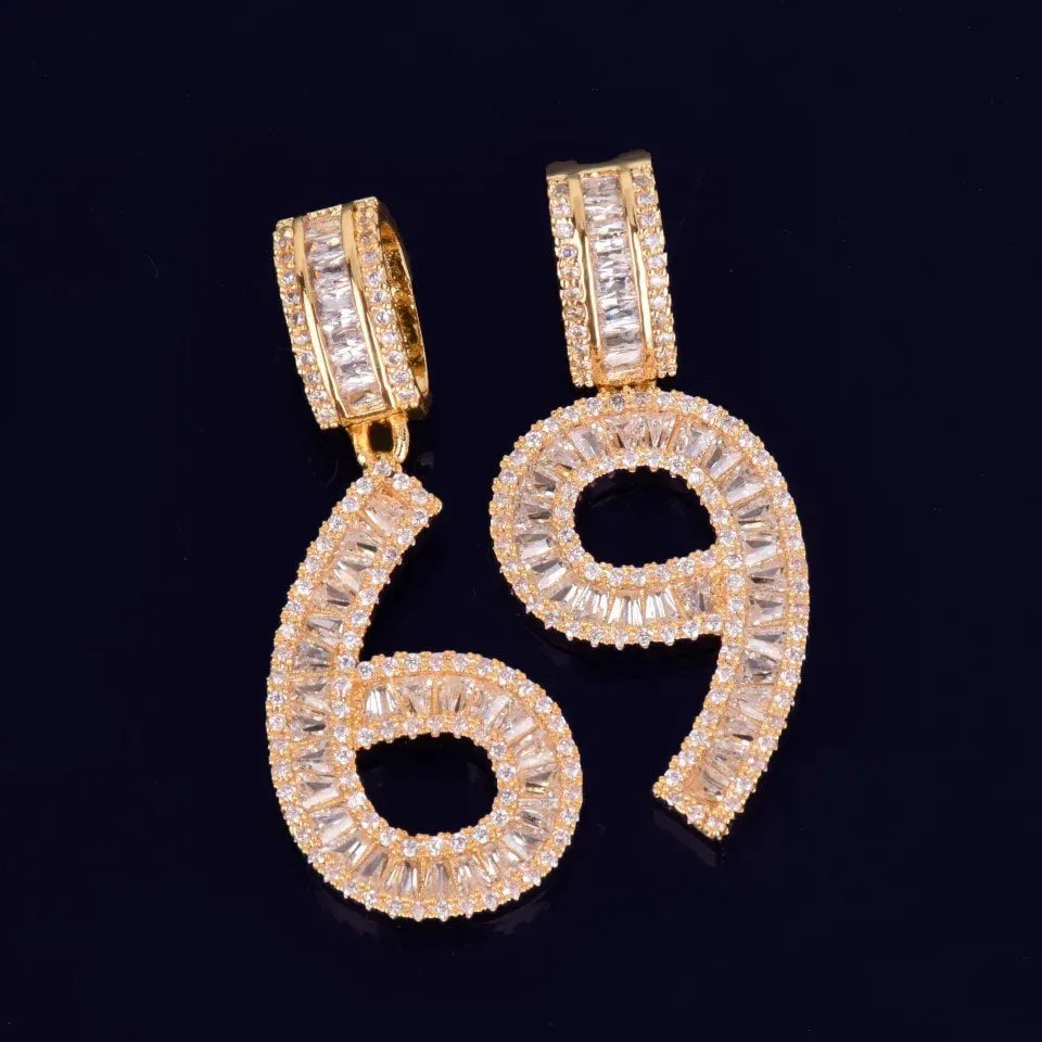 Number charm, bling number charm , number chain