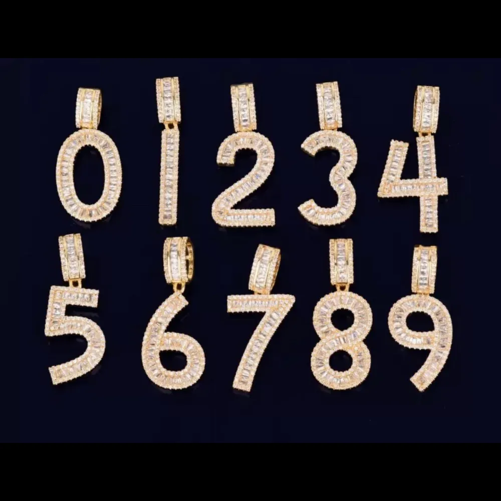 Number charm, bling number charm , number chain