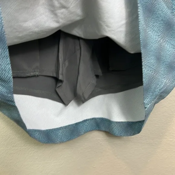 NWT Annika Skort Cutter &amp; Buck Gray Teal Golf Tennis Pickle Ball Skirt Skort 8
