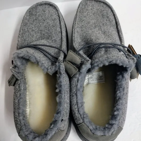 NWT LAMO SAMUEL Grey Wool 100% Genuine Sheepskin Insole CA Comfort Shoes 11 🔥