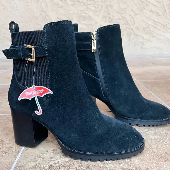 NWT NWOB $170 Blondo Turner Waterproof Back Suede Heeled Boots